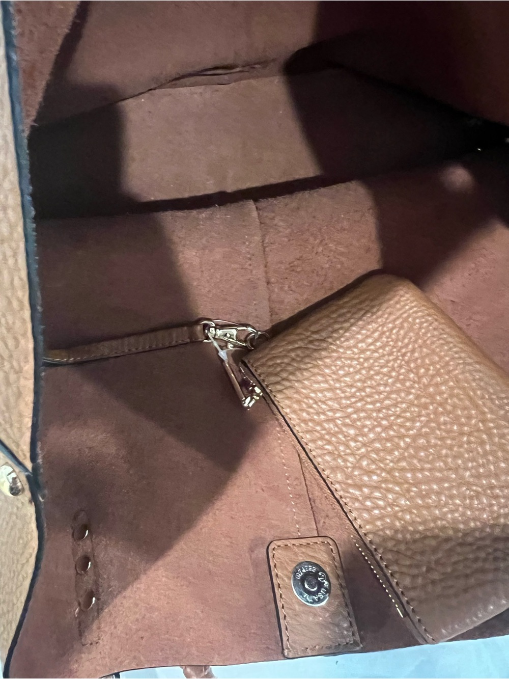 Rebecca Minkoff Tan Pebbled Leather Tote with Stud Accents - Picture 8 of 8